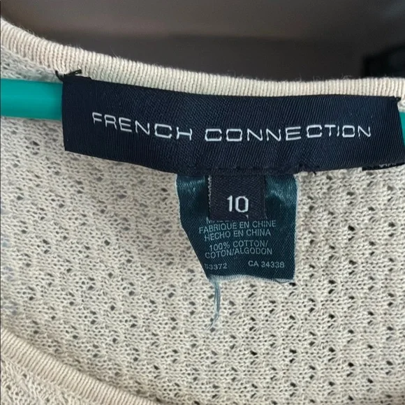 French Connection Cream Long Sleeve Dress - Picture 2 of 7